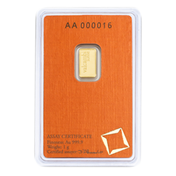 Valcambi 1g Stamped Gold Bar