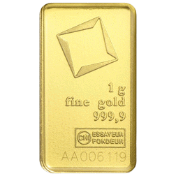 Valcambi 1g Stamped Gold Bar