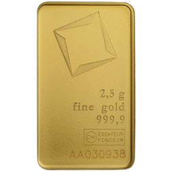 Valcambi 2.5g Stamped Gold Bar