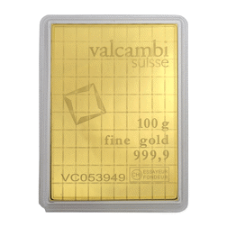 Valcambi 100 x 1g Gold CombiBar - Damaged Packaging