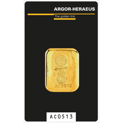 Heraeus 50g Gold Cast Bar