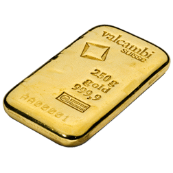 Valcambi 250g Cast Gold Bar