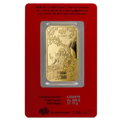 Pre-Owned PAMP 2021 Lunar Ox 1oz Gold Bar