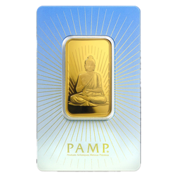 Pre-Owned PAMP 'Faith' Buddha 1oz Gold Bar - Certificated