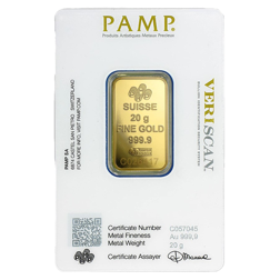 Pre-Owned PAMP Suisse Fortuna 20g Gold Bar