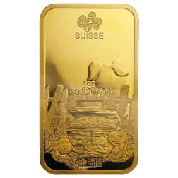 Pre-Owned 2019 PAMP Lunar Pig 1oz Gold Bar