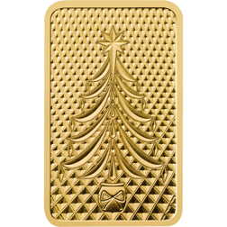 The Royal Mint Christmas Tree 1g Gold Bar