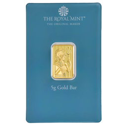 Pre-Owned The Royal Mint Britannia 'Little Treasures' 5g Gold Bar