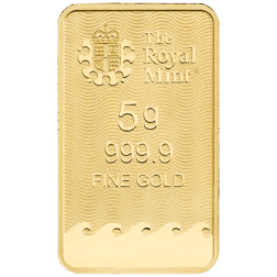 Pre-Owned The Royal Mint Britannia 'Best Wishes' 5g Gold Bar
