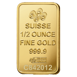 Pre-Owned PAMP Suisse Fortuna 1/2oz Gold Bar