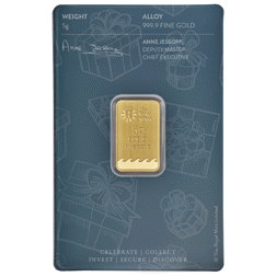 Pre-Owned The Royal Mint Britannia 'Happy Birthday' 5g Gold Bar
