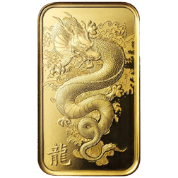 Pre-Owned 2024 PAMP Lunar Legends Year of the Azure Dragon 1oz Gold Bar