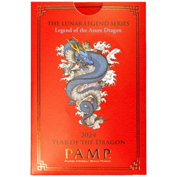 Pre-Owned 2024 PAMP Lunar Legends Year of the Azure Dragon 1oz Gold Bar