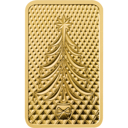 Pre-Owned The Royal Mint Christmas Tree 1g Gold Bar