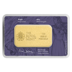 Pre-Owned The Royal Mint Una and The Lion 1oz Gold Bar - Mixed Designs