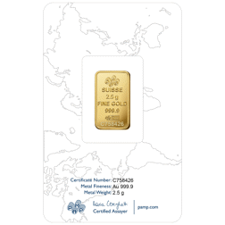 Pre-Owned PAMP Suisse Rosa 2.5g Gold Bar