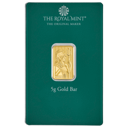 Pre-Owned The Royal Mint Britannia 'Merry Christmas' 5g Gold Bar