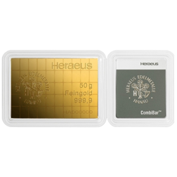 Pre-Owned Heraeus 50 x 1g Gold CombiBar