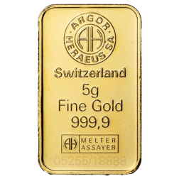 Pre-Owned Argor-Heraeus 2024 Lunar Dragon 5g Stamped Gold Bar