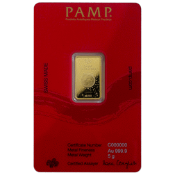Pre-Owned 2024 PAMP Lunar Legends Year of the Azure Dragon 5g Gold Bar
