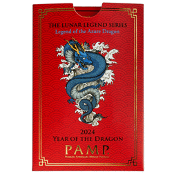 Pre-Owned 2024 PAMP Lunar Legends Year of the Azure Dragon 5g Gold Bar