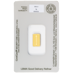 C.Hafner 2g Minted Gold Bar