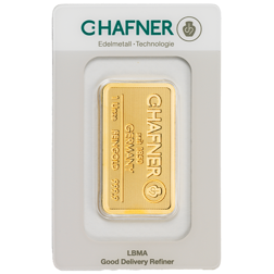 C.Hafner 1oz Minted Gold Bar
