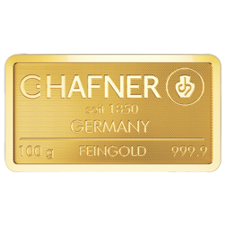 C.Hafner 100g Minted Gold Bar
