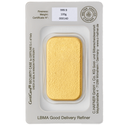 C.Hafner 100g Cast Gold Bar
