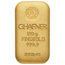 C.Hafner 100g Cast Gold Bar