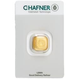 C.Hafner 1oz Cast Gold Bar