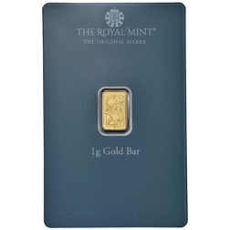 The Royal Mint Britannia 'Happy Birthday' 1g Gold Bar