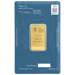 The Royal Mint Secure Britannia 20g Gold Bar
