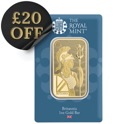 The Royal Mint Secure Britannia 1oz Gold Bar