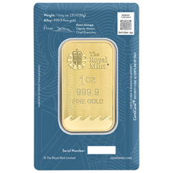 The Royal Mint Secure Britannia 1oz Gold Bar
