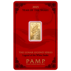 2025 PAMP Lunar Snake 5g Gold Bar