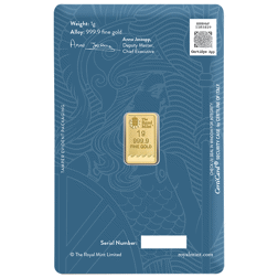 Pre-Owned The Royal Mint Secure Britannia 1g Gold Bar