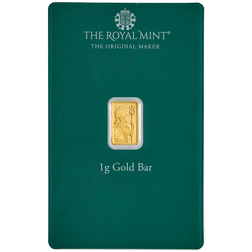 Pre-Owned The Royal Mint Britannia 'Merry Christmas' 1g Gold Bar