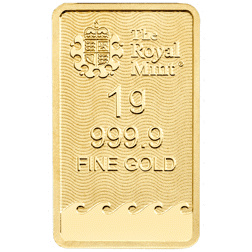 Pre-Owned The Royal Mint Britannia 'Best Wishes' 1g Gold Bar