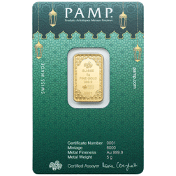 PAMP Eid Mubarak 5g Gold Bar