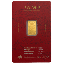 PAMP Lucky Cat 2.5g Gold Bar
