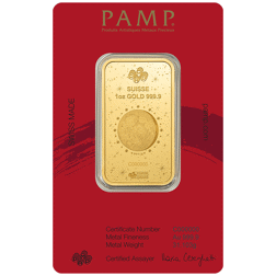 2026 PAMP Lunar Legends 1,000 Mile Horse 1oz Gold Bar