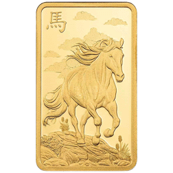 2026 PAMP Lunar Legends 1,000 Mile Horse 5g Gold Bar
