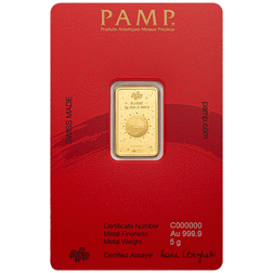2026 PAMP Lunar Legends 1,000 Mile Horse 5g Gold Bar