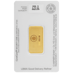 C.Hafner 1/4oz Minted Gold Bar