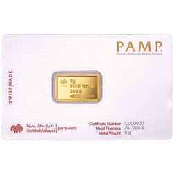 Pre-Owned PAMP America The Free Statue of Liberty 5g Gold Bar