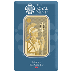 Pre-Owned The Royal Mint Secure Britannia 50g Gold Bar