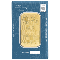 Pre-Owned The Royal Mint Secure Britannia 50g Gold Bar