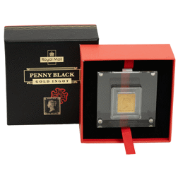 Pre-Owned Royal Mail Penny Black 5g Proof Gold Ingot