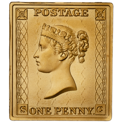 Pre-Owned Royal Mail Penny Black 5g Proof Gold Ingot